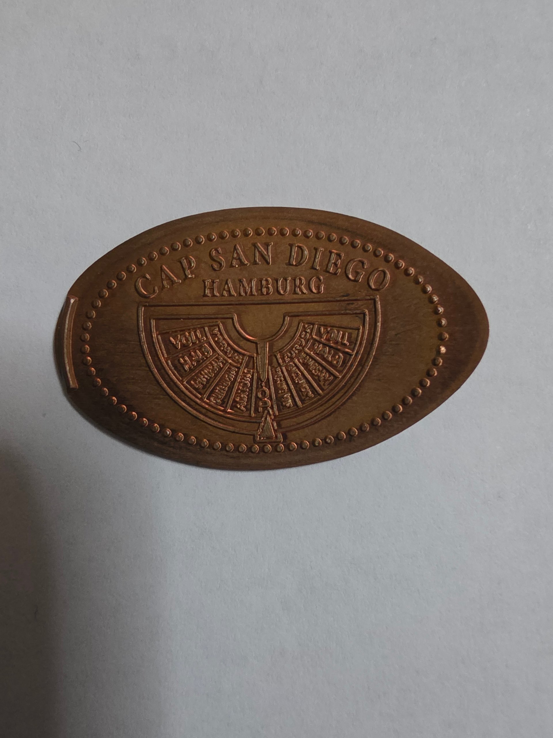 Souvenirmünze Cap San Diego A1 & A2 in Hamburg