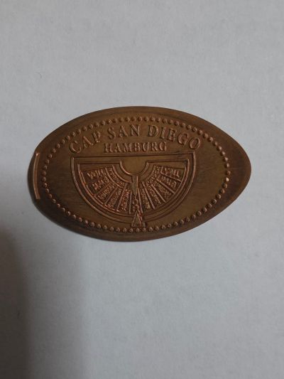 Souvenirmünze – Motiv von Münzautomat Cap San Diego A1 & A2 (Hamburg)
