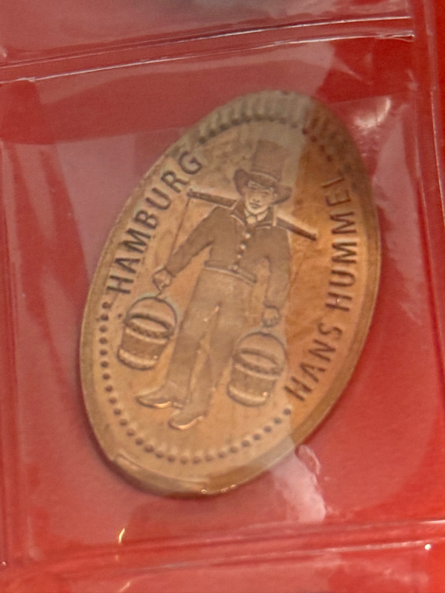Souvenirmünze Landungsbrücken A4 in Hamburg