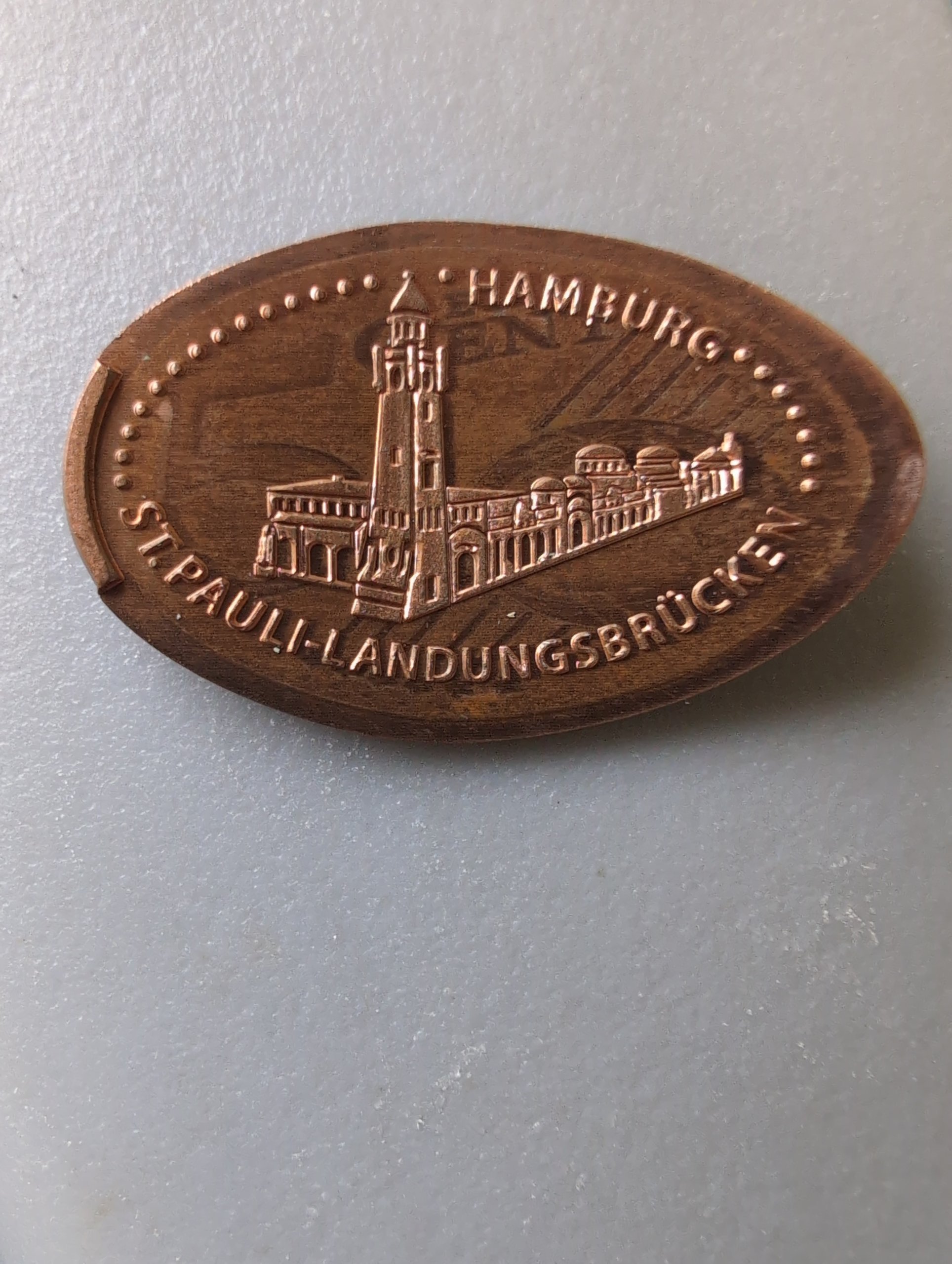 Souvenirmünze Landungsbrücken A4