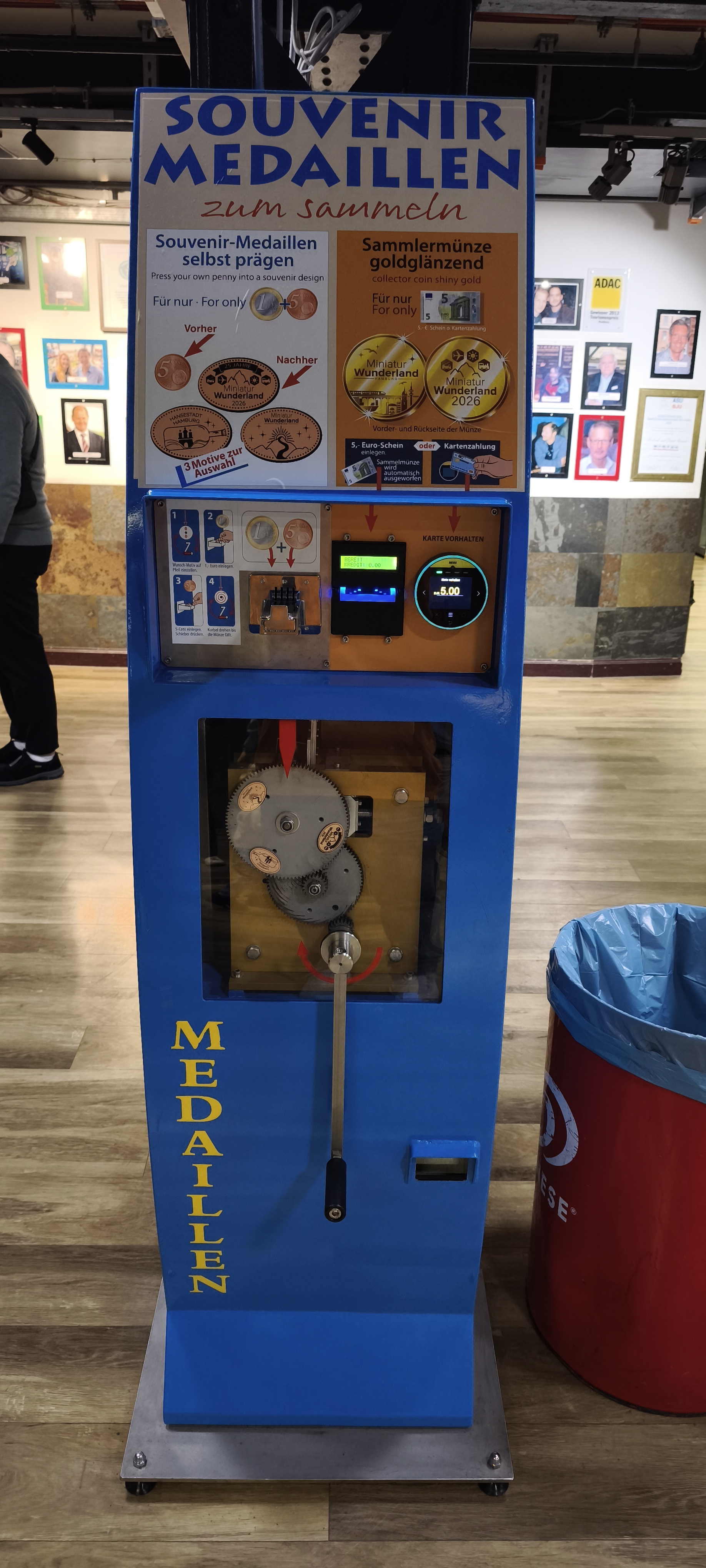 Münzautomat Miniatur Wunderland in Hamburg