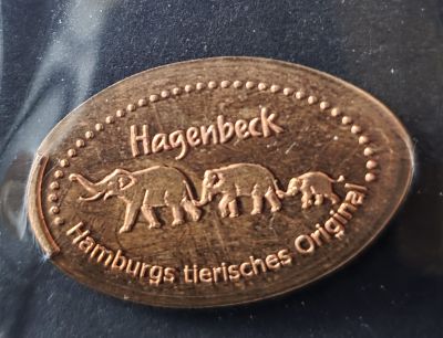 Souvenirmünze – Motiv von Münzautomat Tierpark Hagenbeck (Hamburg)