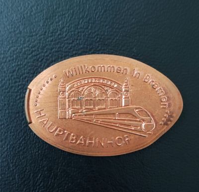 Souvenirmünze – Motiv von Münzautomat Hauptbahnhof (Bremen)