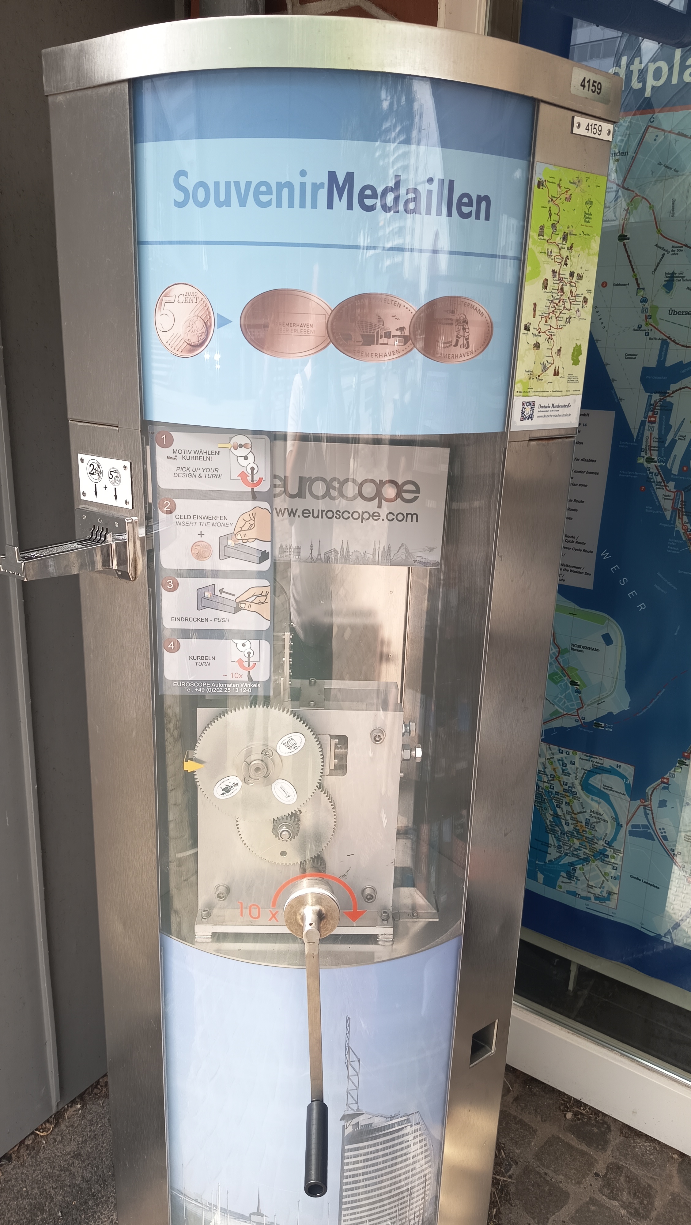 Münzautomat Touristikinformation in Bremerhaven