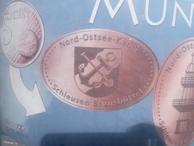 Souvenir coin – design from coin machine Nord Ostsee Kanal Schleusen (Brunsbüttel)