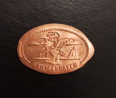 Souvenirmünze – Motiv von Münzautomat Hafenpassage (Heiligenhafen)