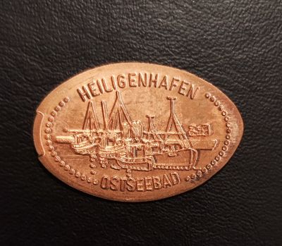 Souvenirmünze – Motiv von Münzautomat Hafenpassage (Heiligenhafen)
