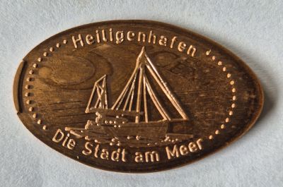 Souvenirmünze – Motiv von Münzautomat Yachthafen Holzsteg (Heiligenhafen)