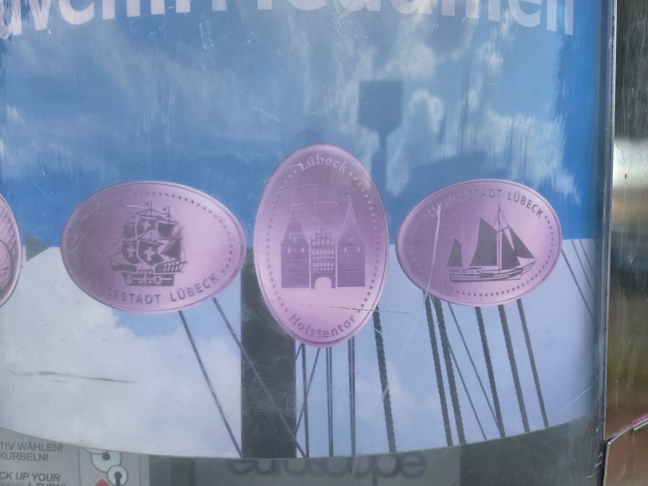 Souvenirmünze Hafenrundfahrt in Lübeck