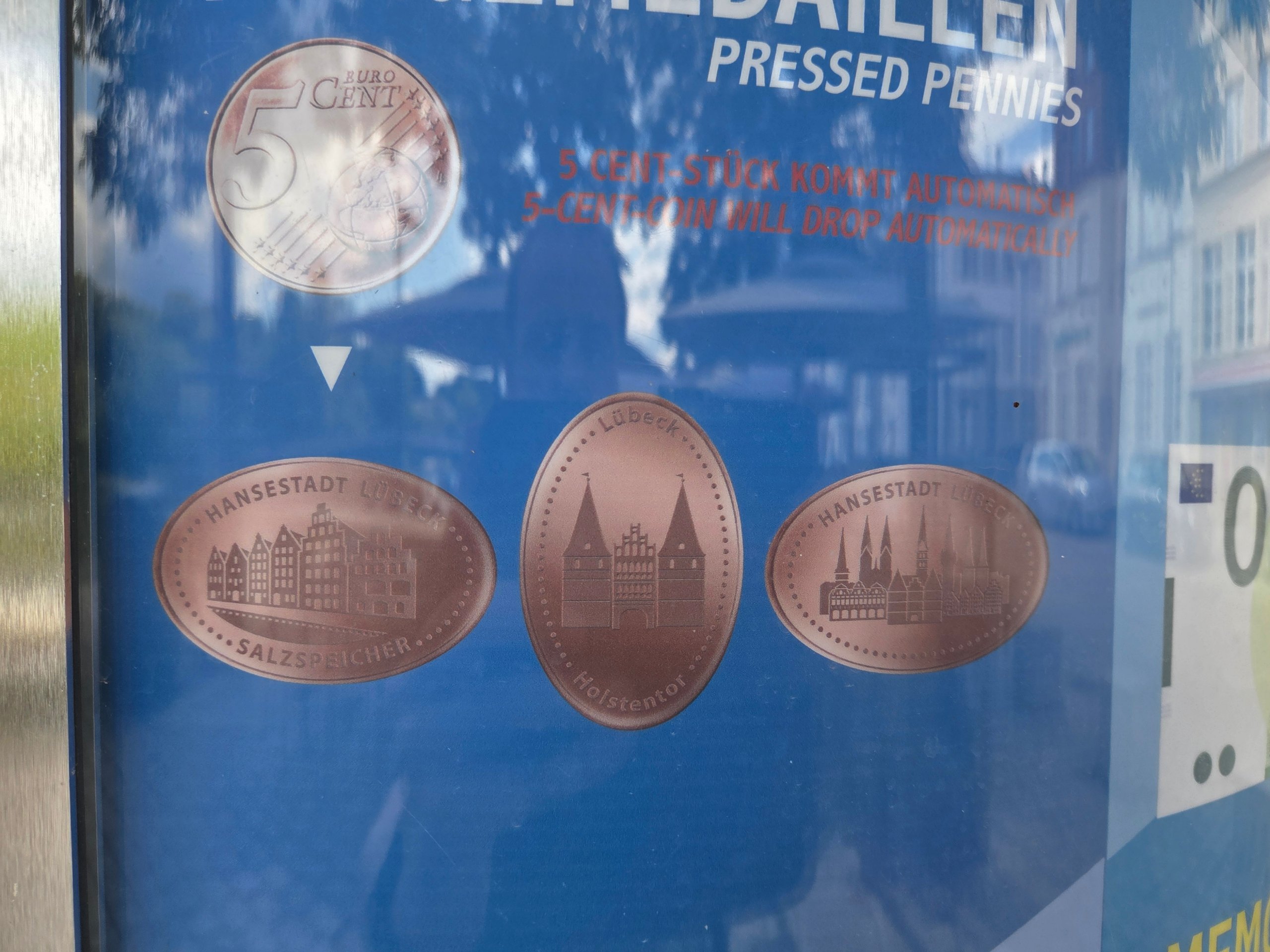 Souvenirmünze Holstentorterrassen in Lübeck