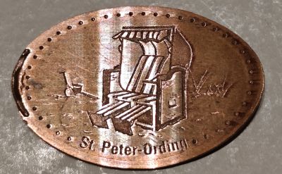 Souvenirmünze – Motiv von Münzautomat Kaufhaus Stolz (St. Peter-Ording)