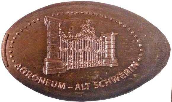 Souvenirmünze – Motiv von Münzautomat Agroneum (Alt-Schwerin)