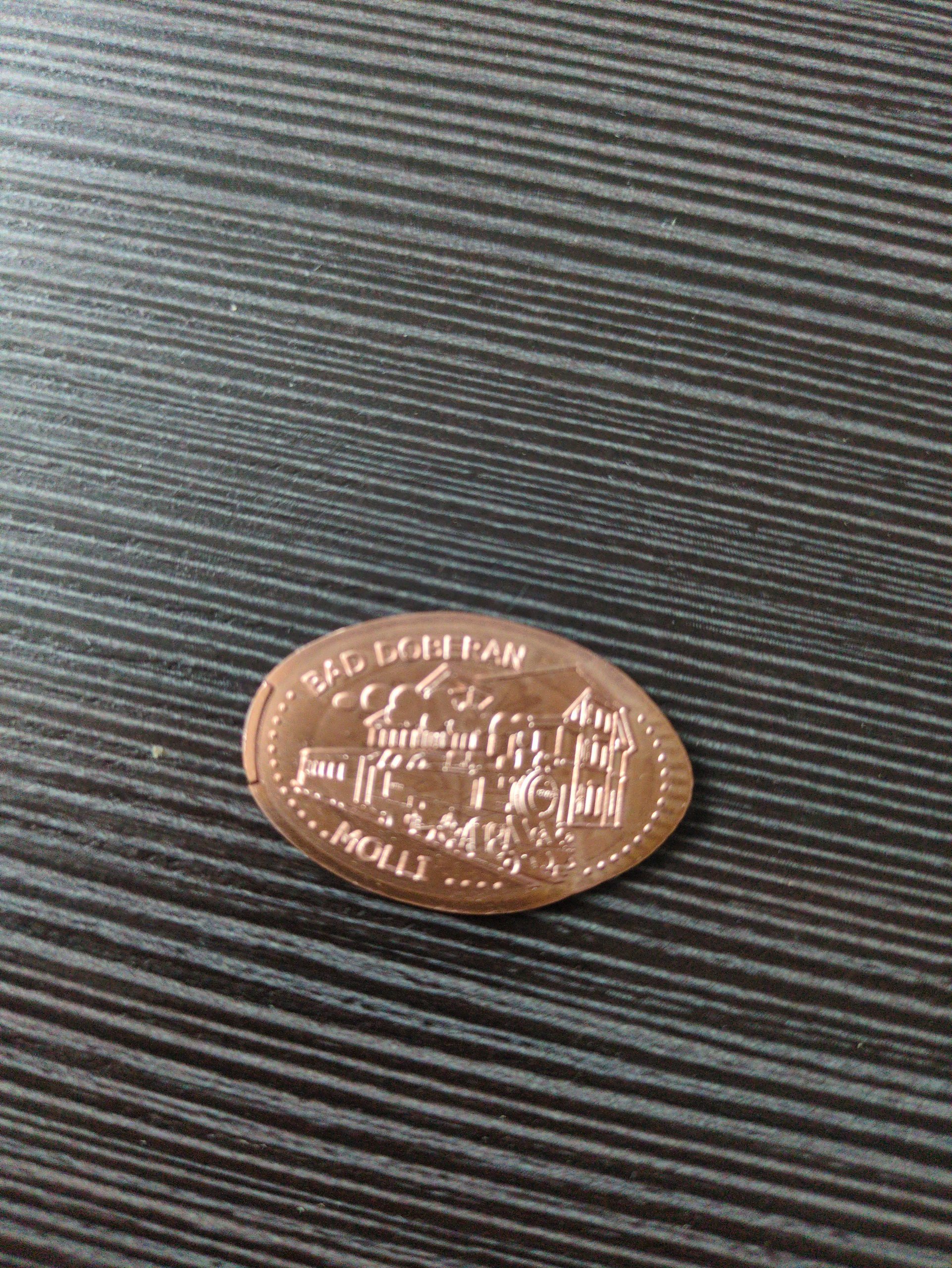 Souvenirmünze Molli Haltestelle Stadt A2 in Bad Doberan