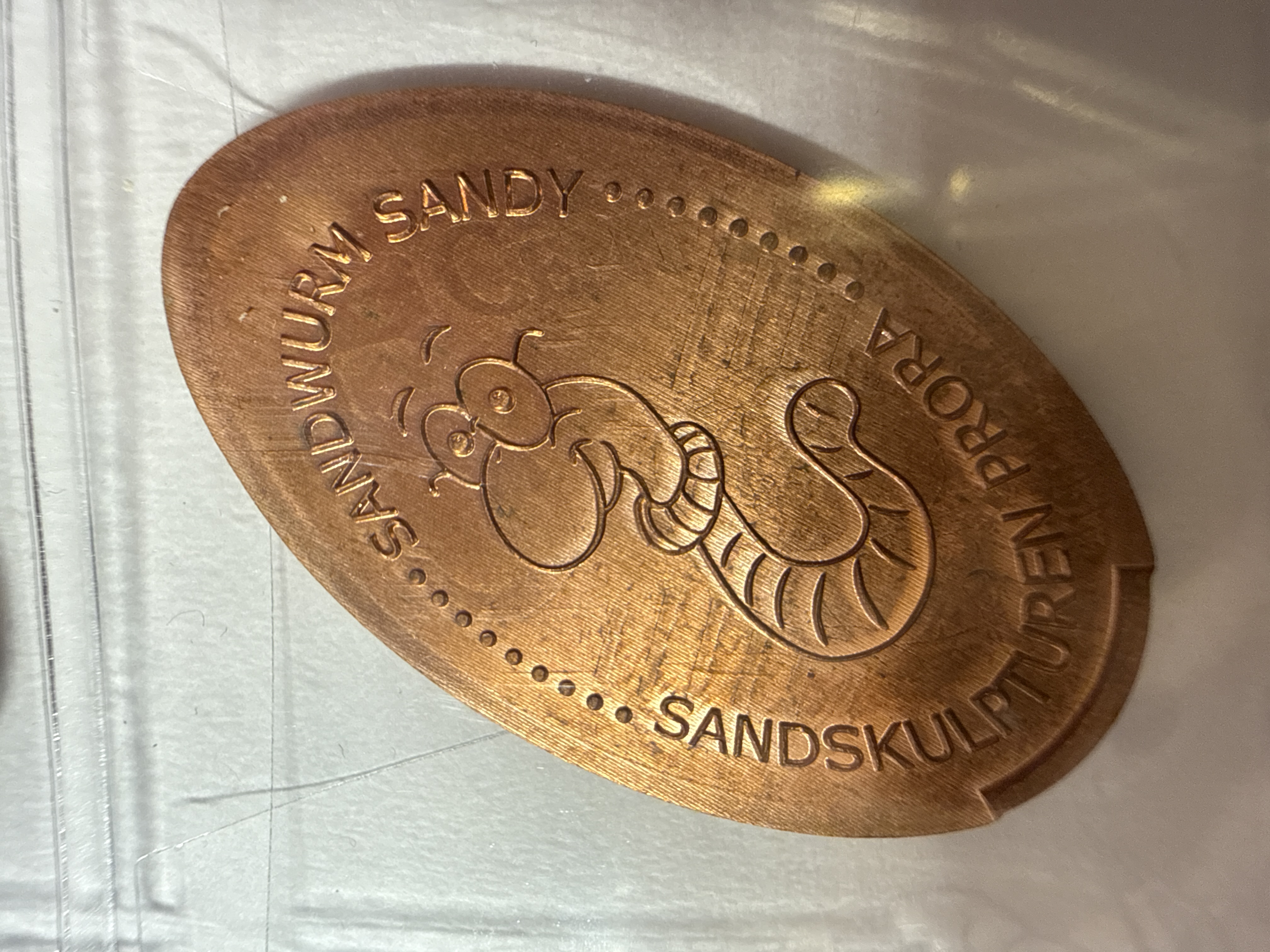 Souvenirmünze Sandskulpturen Ausstellung in Binz