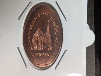 Souvenirmünze – Motiv von Münzautomat Schlossinsel (Mirow)