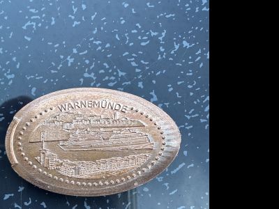 Souvenirmünze – Motiv von Münzautomat Teepott (R.-Warnemünde)