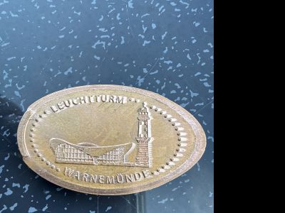 Souvenirmünze – Motiv von Münzautomat Teepott (R.-Warnemünde)