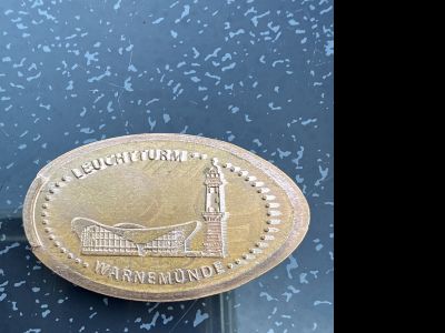 Souvenirmünze – Motiv von Münzautomat Westmole (R.-Warnemünde)