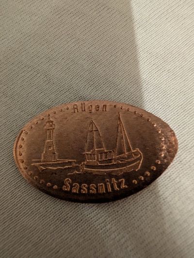 Souvenirmünze – Motiv von Münzautomat Hafen (Saßnitz (Rügen))