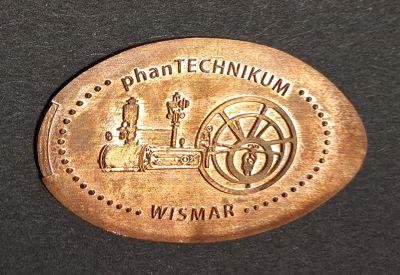 Souvenirmünze – Motiv von Münzautomat Phan Technikum (Wismar)
