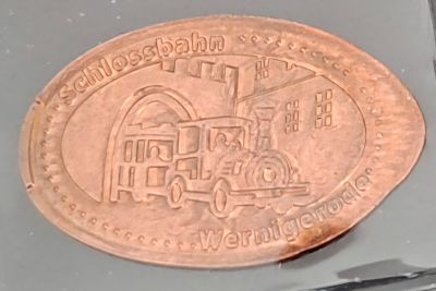 Souvenirmünze Schlossbahn in Wernigerode