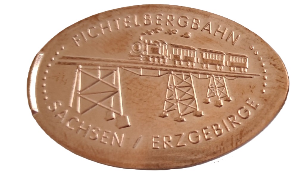 Souvenirmünze Bahnhof in Oberwiesenthal