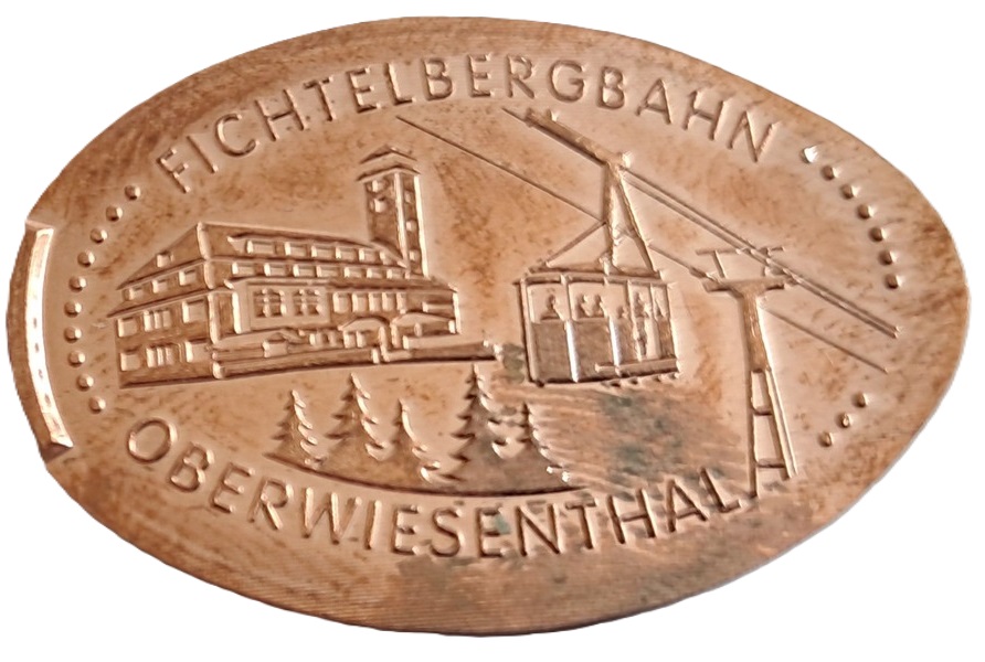 Souvenirmünze Bahnhof in Oberwiesenthal