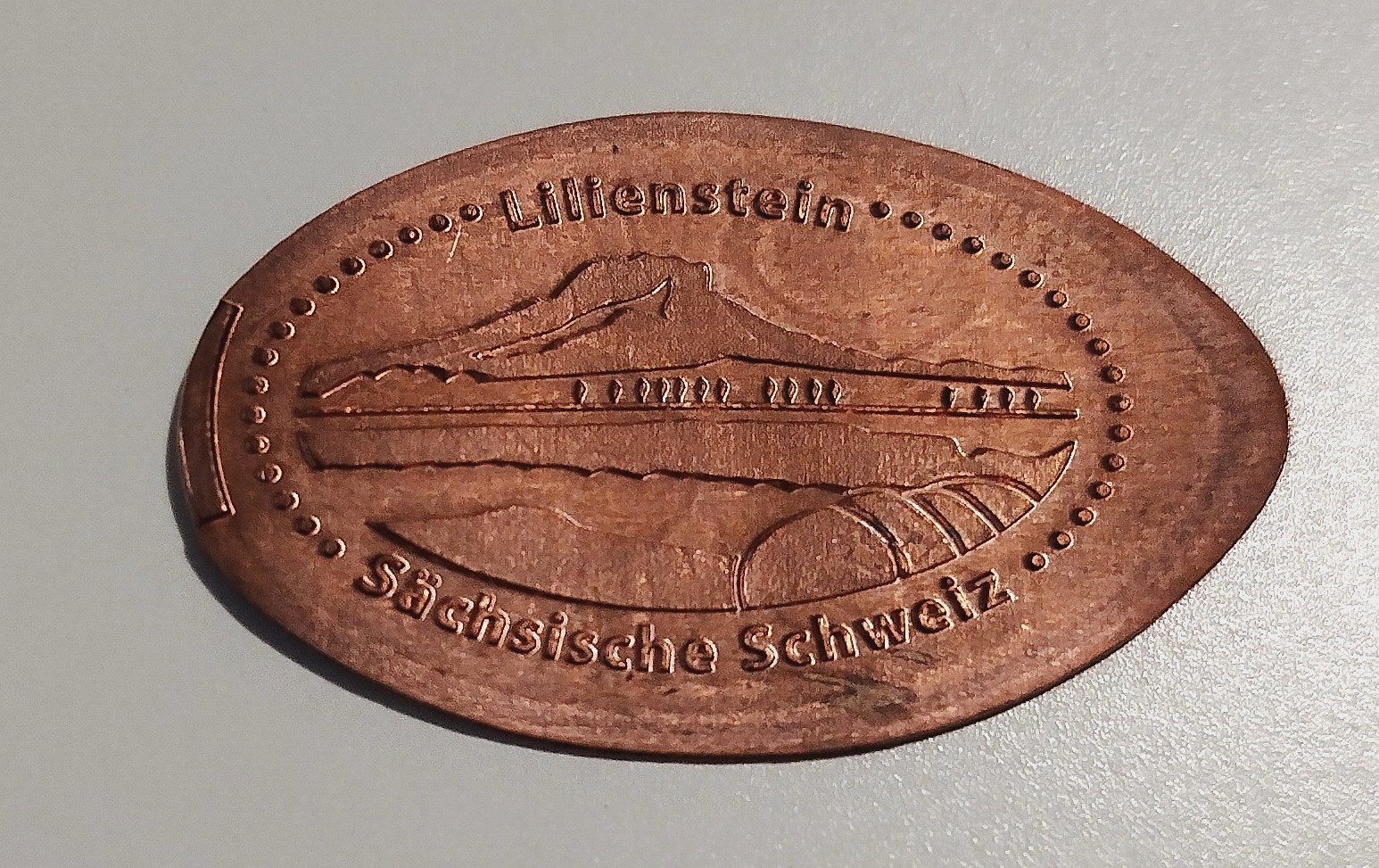 Souvenirmünze Lilienstein