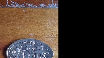 Souvenirmünze – Motiv von Münzautomat Bushaltestelle Bastei (Rathen)
