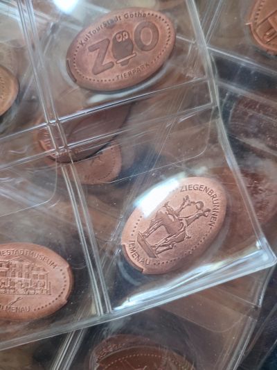 Souvenirmünze – Motiv von Münzautomat Ziegenbrunnen (Ilmenau)
