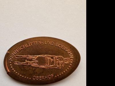 Souvenirmünze – Motiv von Münzautomat Rennschlitten & Bobbahn (Oberhof)