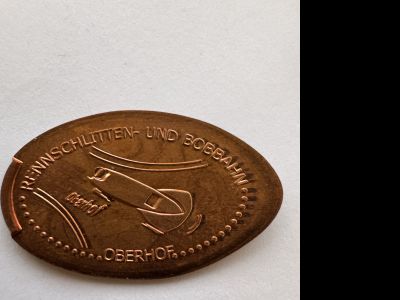 Souvenirmünze – Motiv von Münzautomat Rennschlitten & Bobbahn (Oberhof)