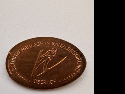 Souvenirmünze – Motiv von Münzautomat Skisprungschanze Kanzlergrund (Oberhof)