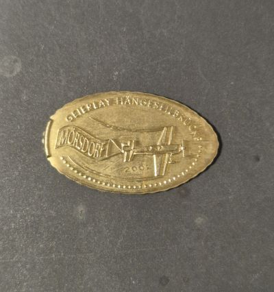 Souvenirmünze – Motiv von Münzautomat Geierlay Hängeseilbrücke (Mörsdorf)