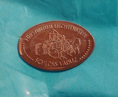 Souvenirmünze – Motiv von Münzautomat Fürstentum Liechtenstein Automat blau (Vaduz)