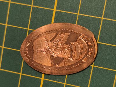 Souvenirmünze – Motiv von Münzautomat Schlossbergterrasse am Bistro (Cochem)