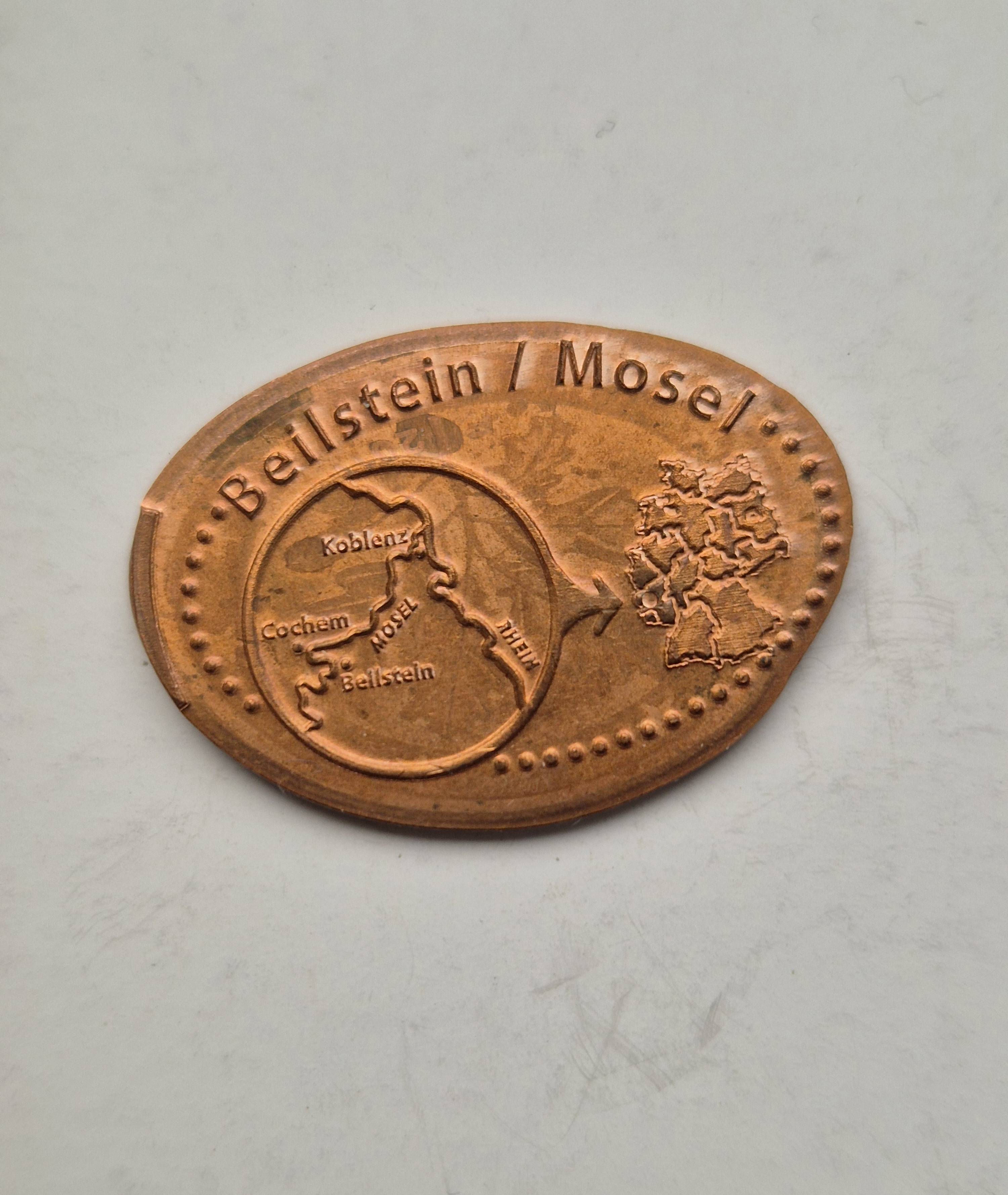 Souvenirmünze Ortsbereich Gelber Automat in Beilstein