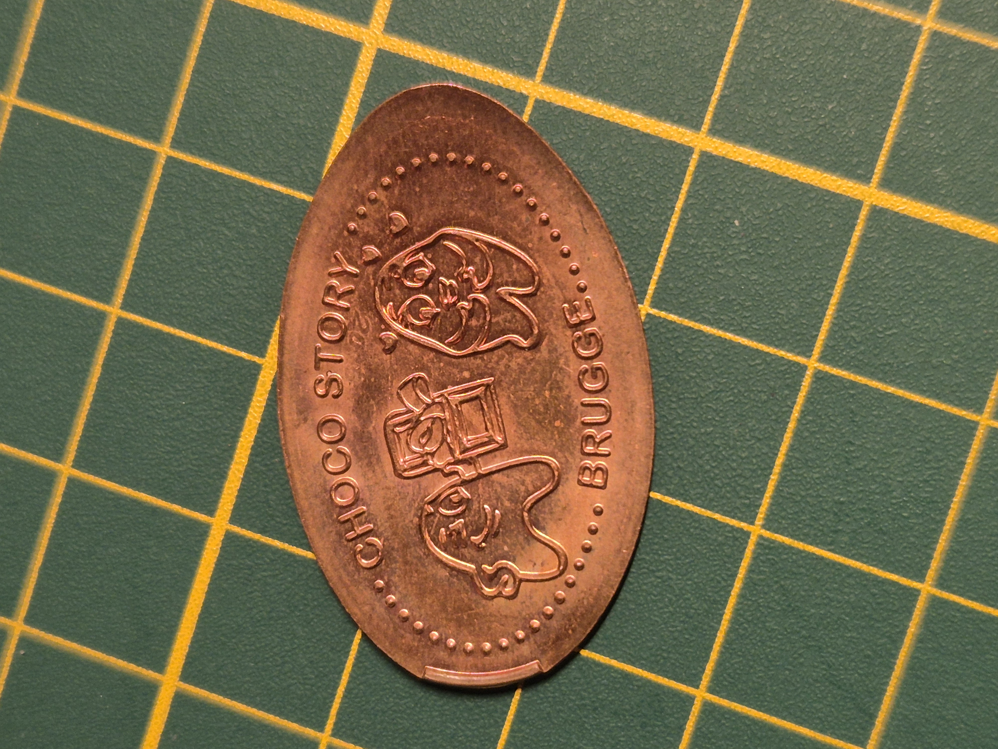 Souvenirmünze Choco Story in Brügge
