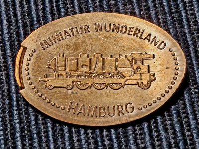 Souvenirmünze Miniatur Wunderland (A1) in Hamburg