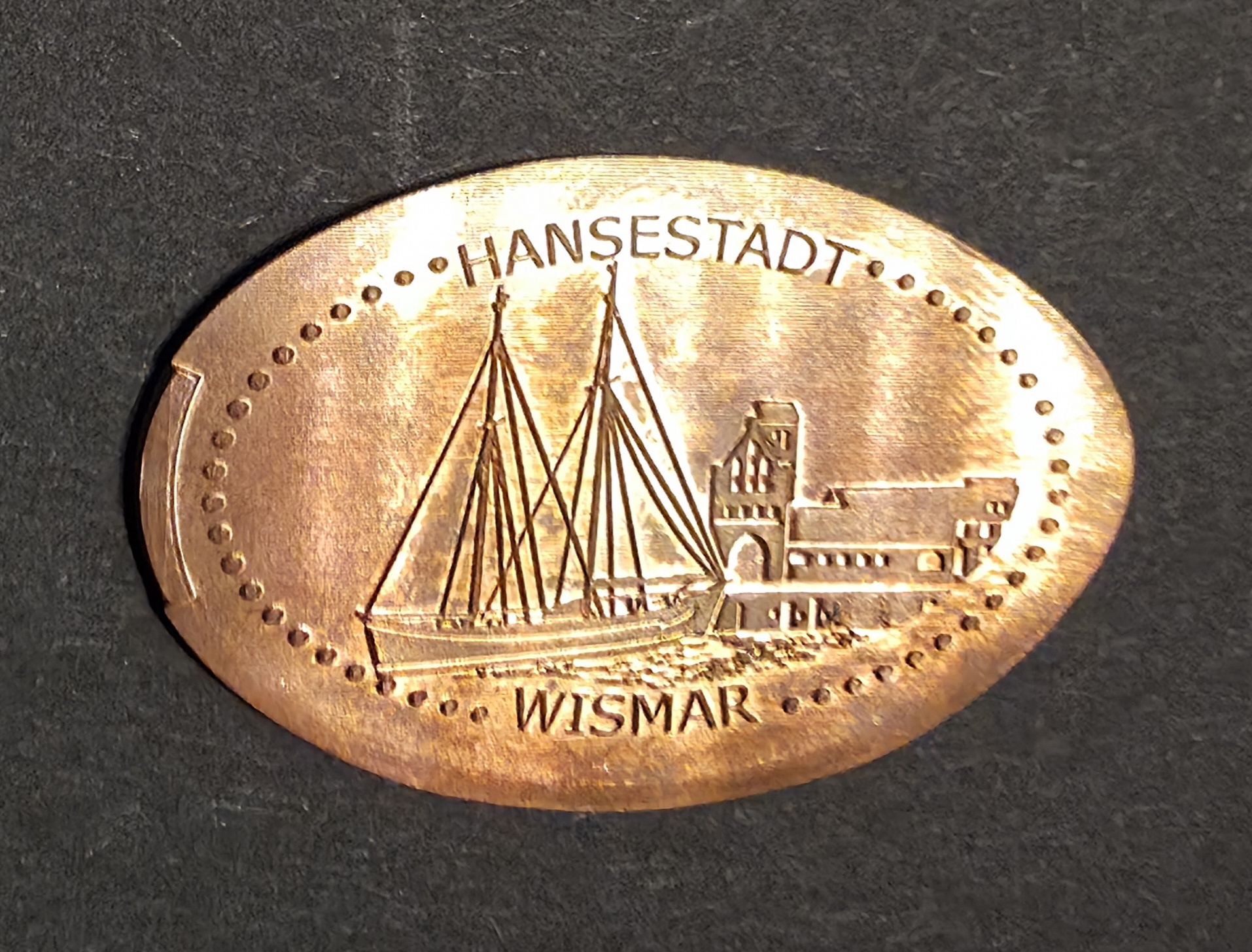 Souvenirmünze Alter Hafen Wismar in Wismar