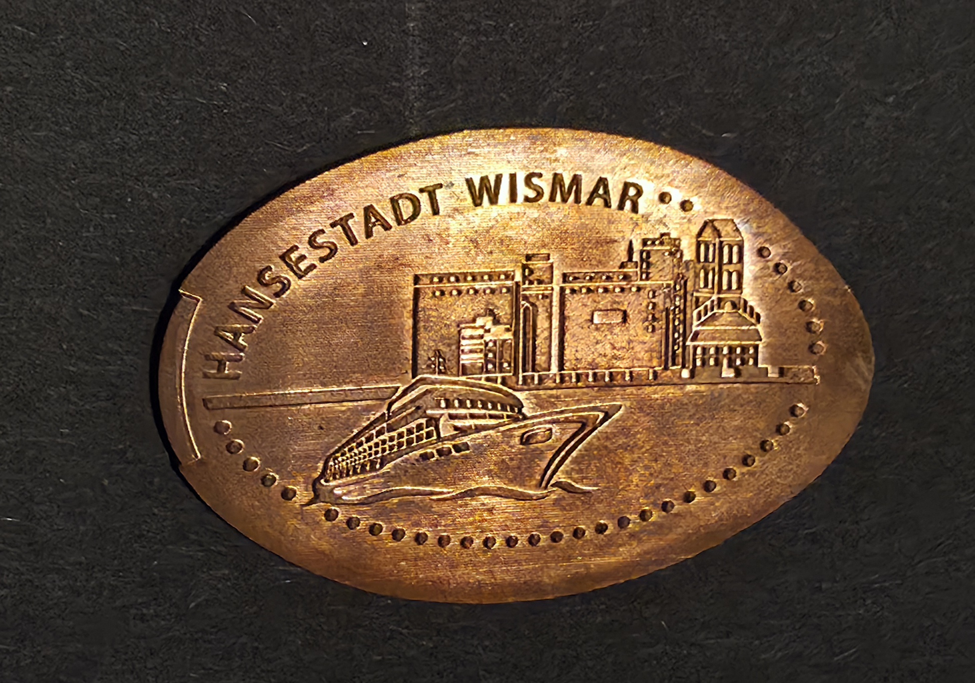 Souvenirmünze Alter Hafen Wismar in Wismar