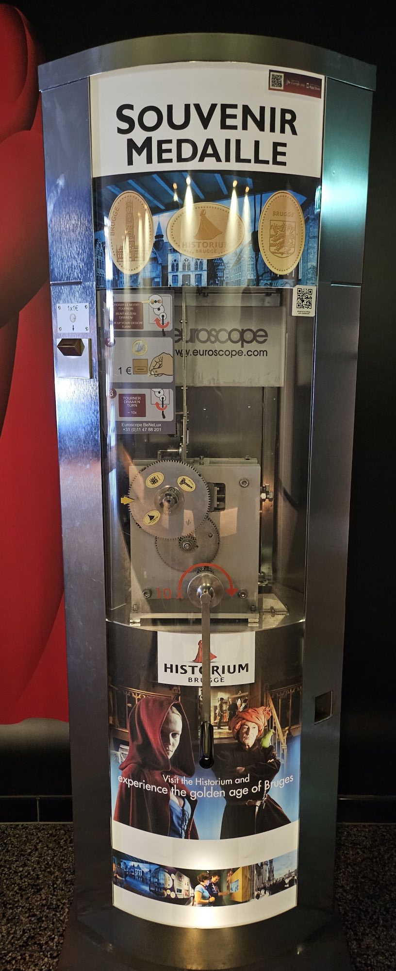 Münzautomat Historium in Brüssel