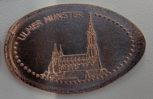 Souvenirmünze Ulm Münster Automat 1 in Ulm