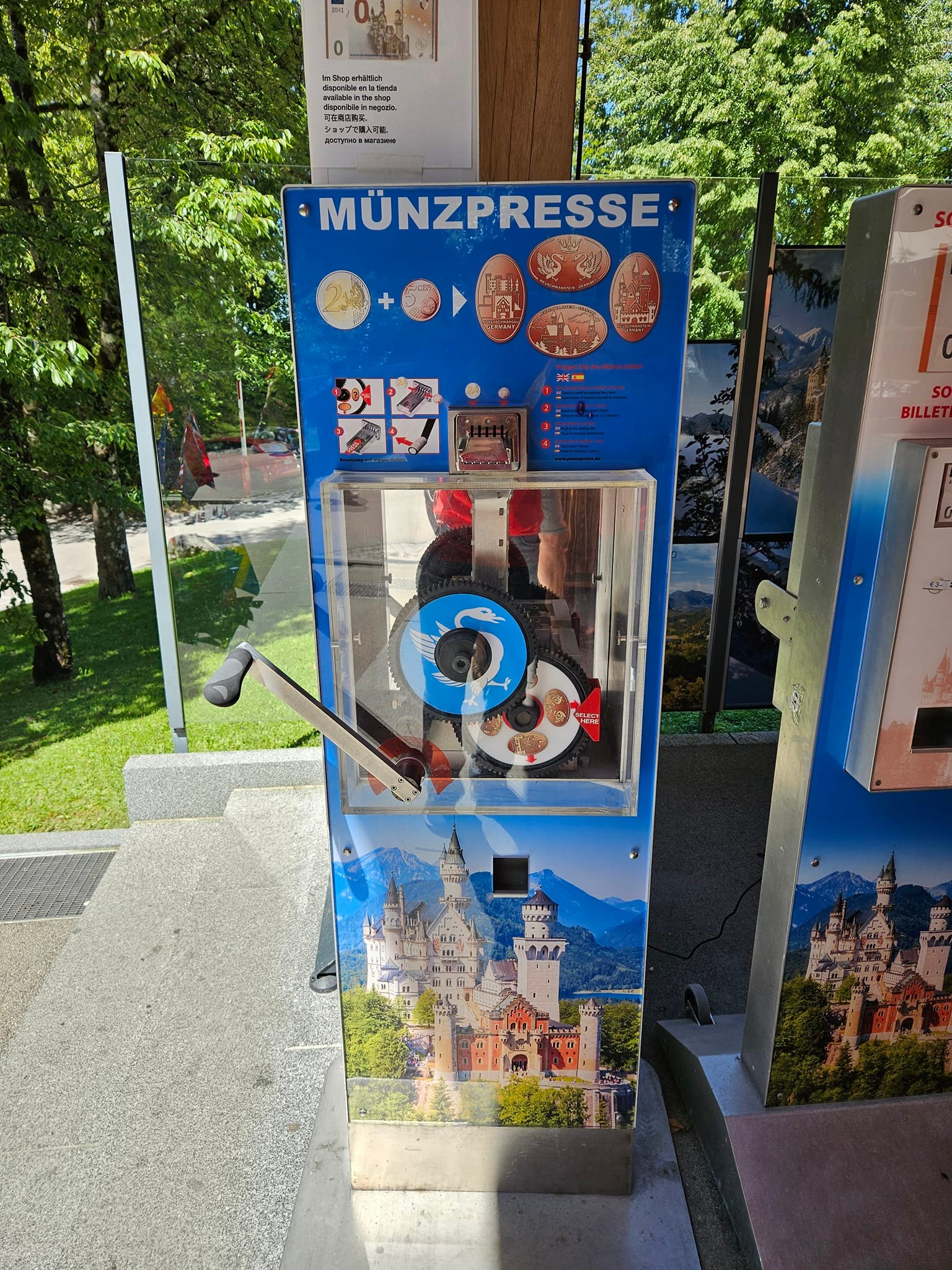 Münzautomat Schloß Neuschwanstein in Schwangau