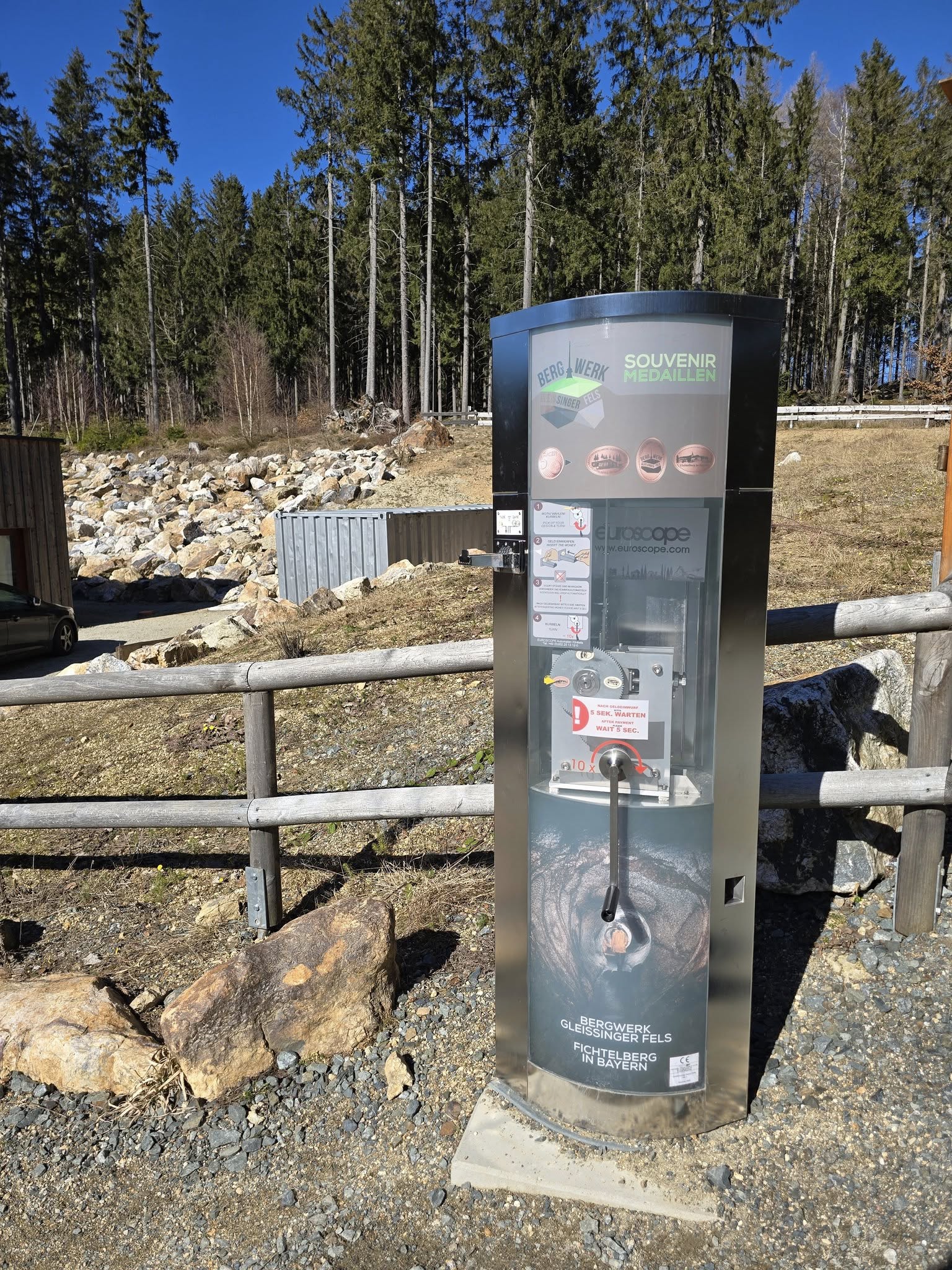 Münzautomat Besucherbergwerk Fichtelberg in Fichtelberg