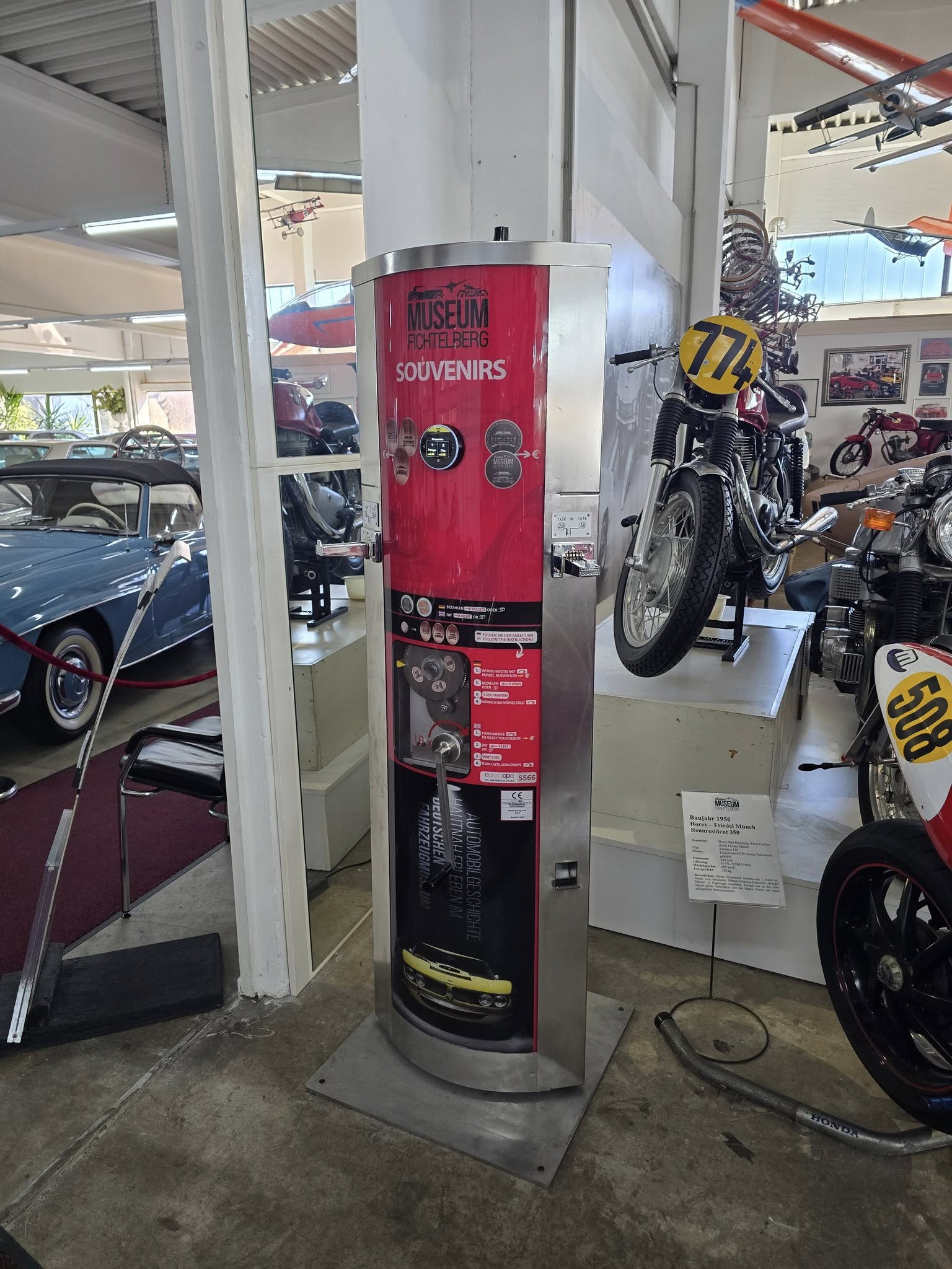 Münzautomat Deutsches Fahrzeugmuseum in Fichtelberg