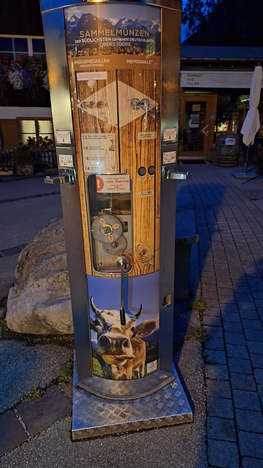 Münzautomat Pur Olio 1921 in Oberstdorf
