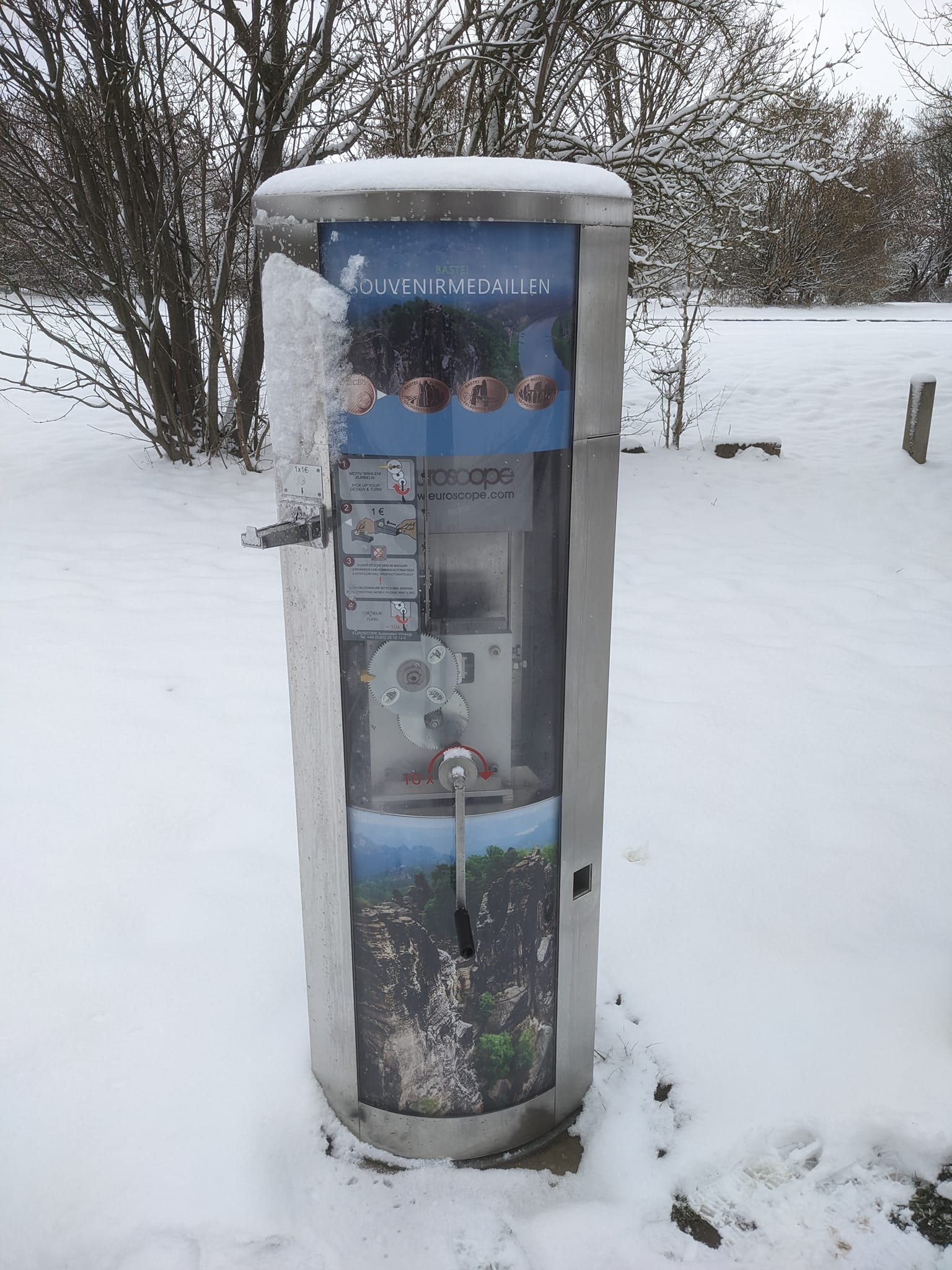 Münzautomat Pendelbusparkplatz in Kurort Rathen