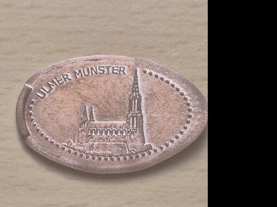 Souvenirmünze – Motiv von Münzautomat Ulmer Münster Automat 1 Erdgeschoß (Ulm)