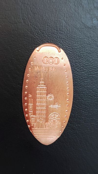 Souvenirmünze – Motiv von Münzautomat Taipei 101 A3 (Taipeh)